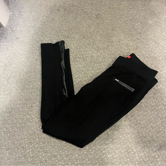 GUESS Black Leather Accent Work Pants - Picture 6 of 8